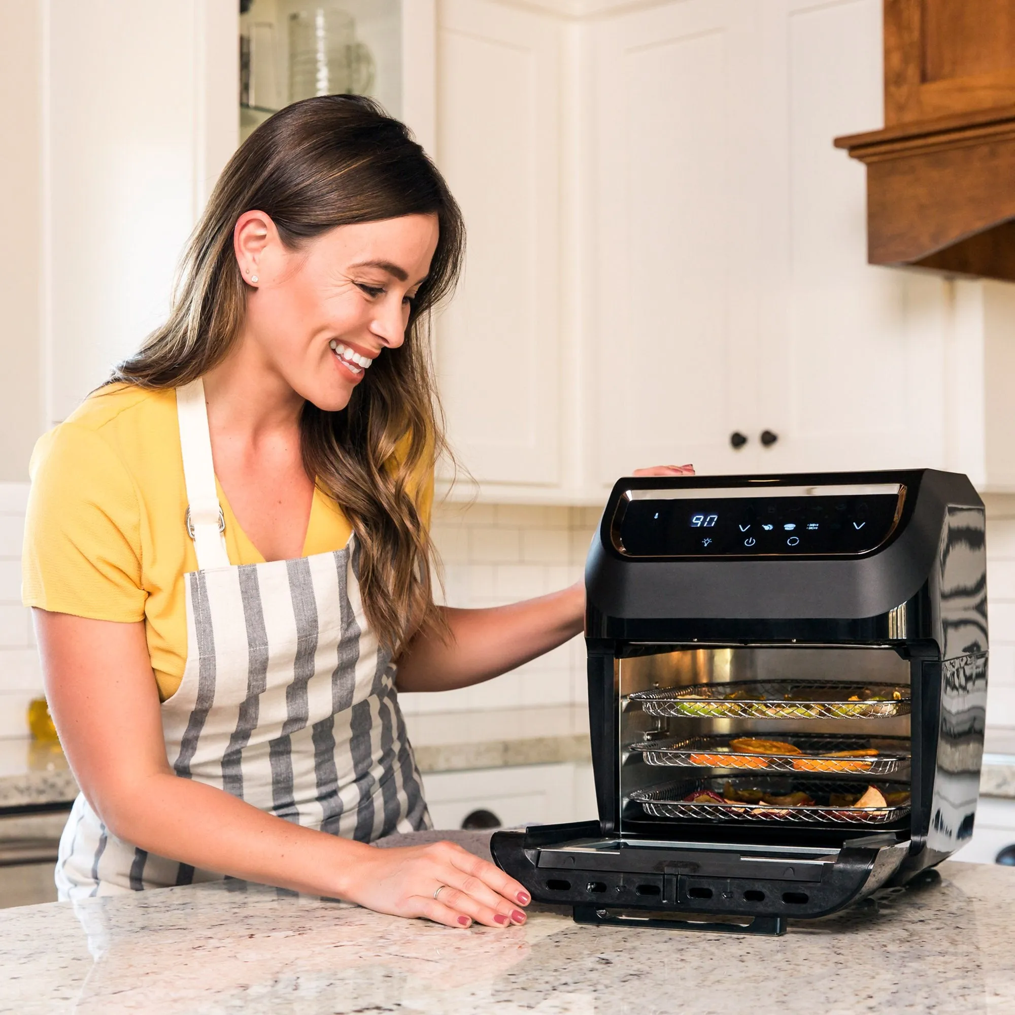 11.6qt 8-in-1 XL Air Fryer Oven, Rotisserie, Dehydrator Set w/ 8 Accessories