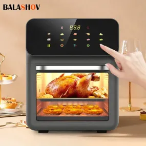 12L Electric Air Fryer Large Capacity Multi-function Convection Oven Deep Fryer Without Oil Kitchen LED Touch BPA Free 1300W