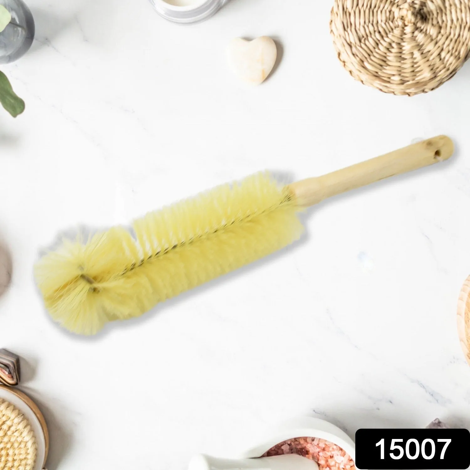 13 inch Bottle Brush, Bristle Brush with  Wood Handle, Washing Brush with Wooden Handle, Kitchen Cleaning Tool, Brushes for Dish, Tumbler, Teapot, Cup, Pan