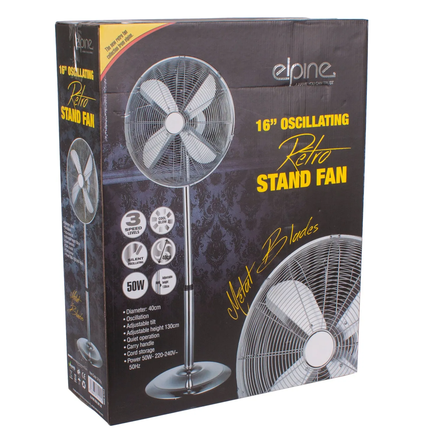 16" Retro Pedestal Fan