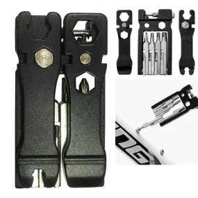 20 in 1 Cycling Repair Tool Multifunctional Household Appliances Repair Tool Bicycle Compact Repair Wrench(Black)