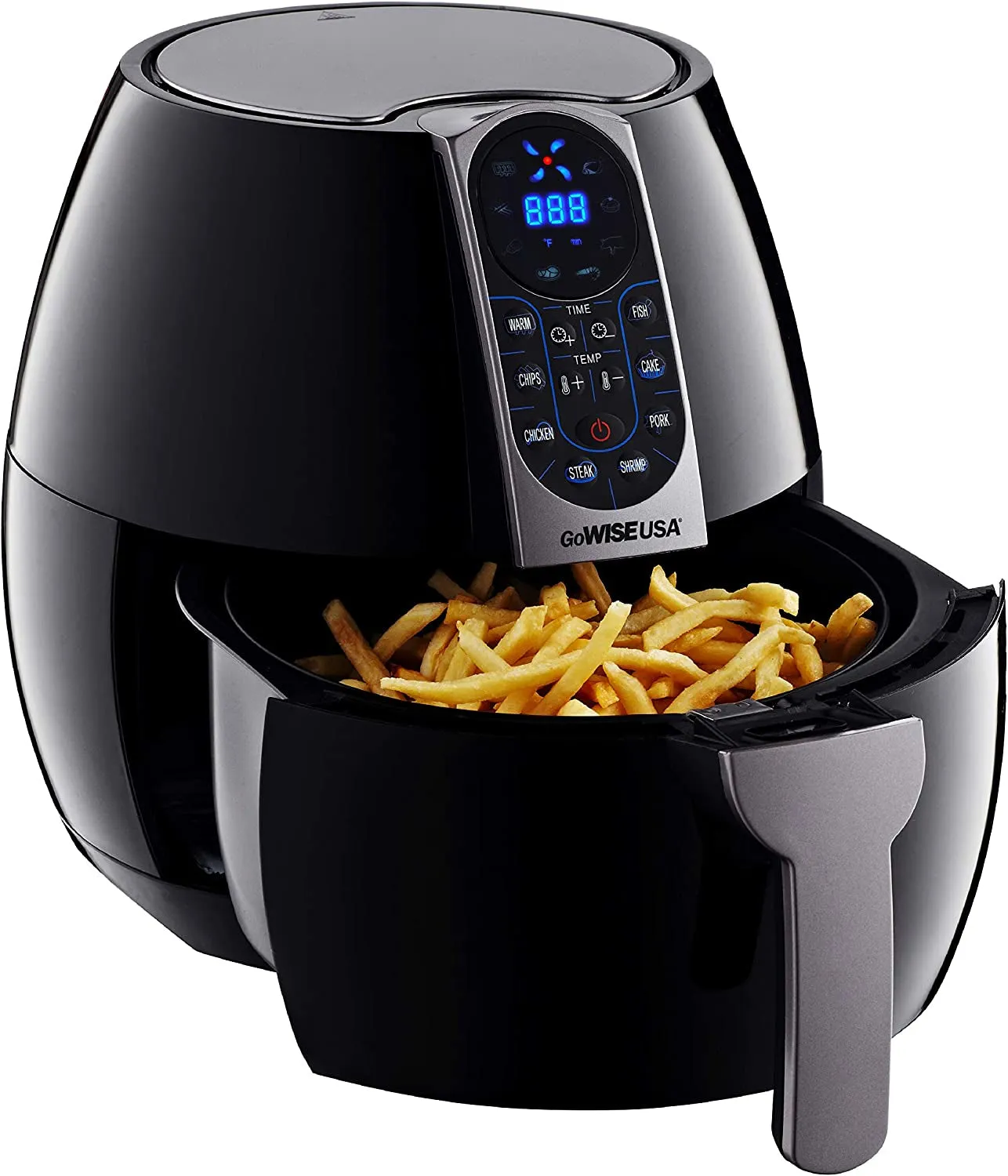 3.7-Quart Programmable Air Fryer with 8 Cook Presets, GW22638 - Black