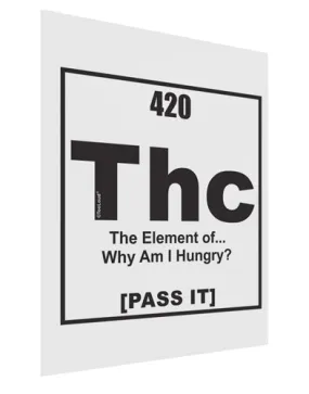 420 Element THC Funny Stoner Gloss Poster Print Portrait - Choose Size by TooLoud