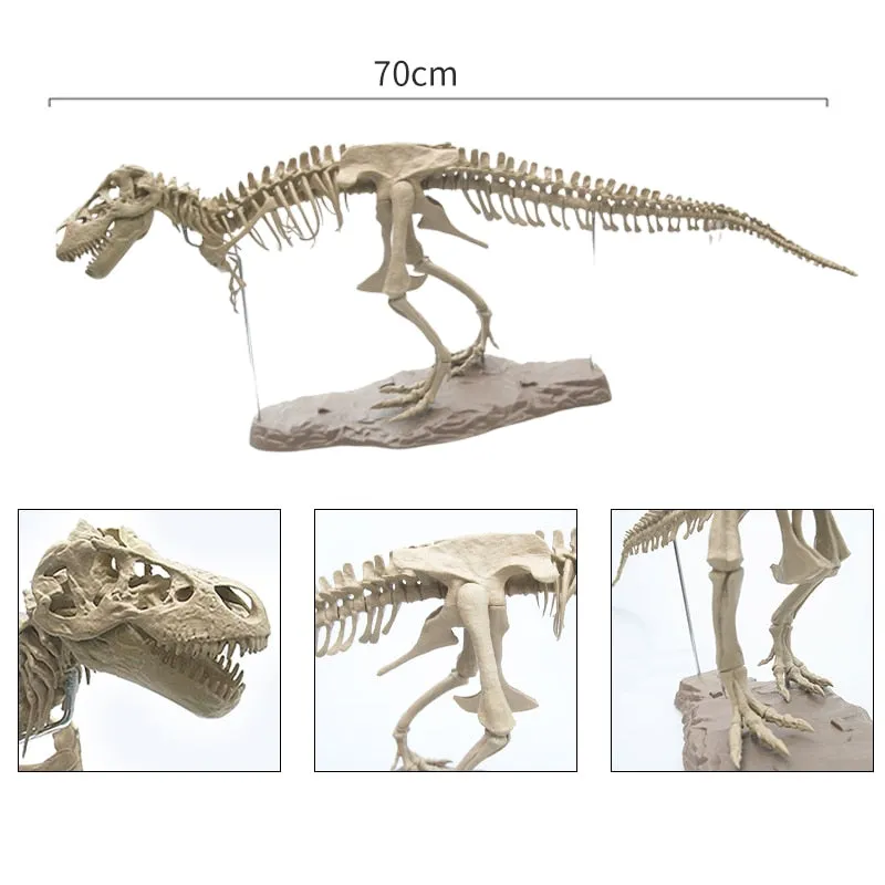 4D Animal Model Toys Simulation Large Dinosaur Fossil Tyrannosaurus Assemble The Skeleton Model Toys Stitching Toys