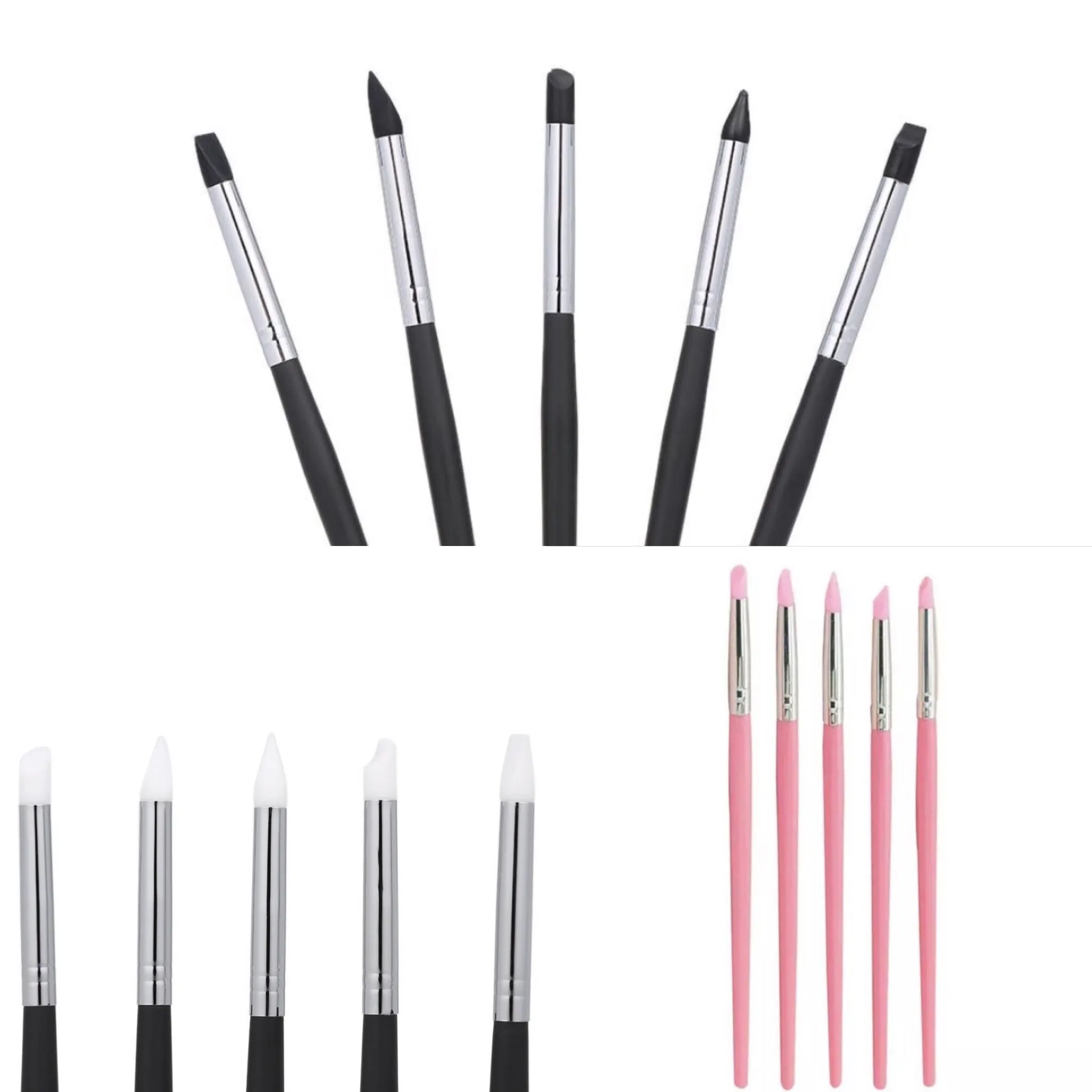 5 Premium Dental Silicone Brushes