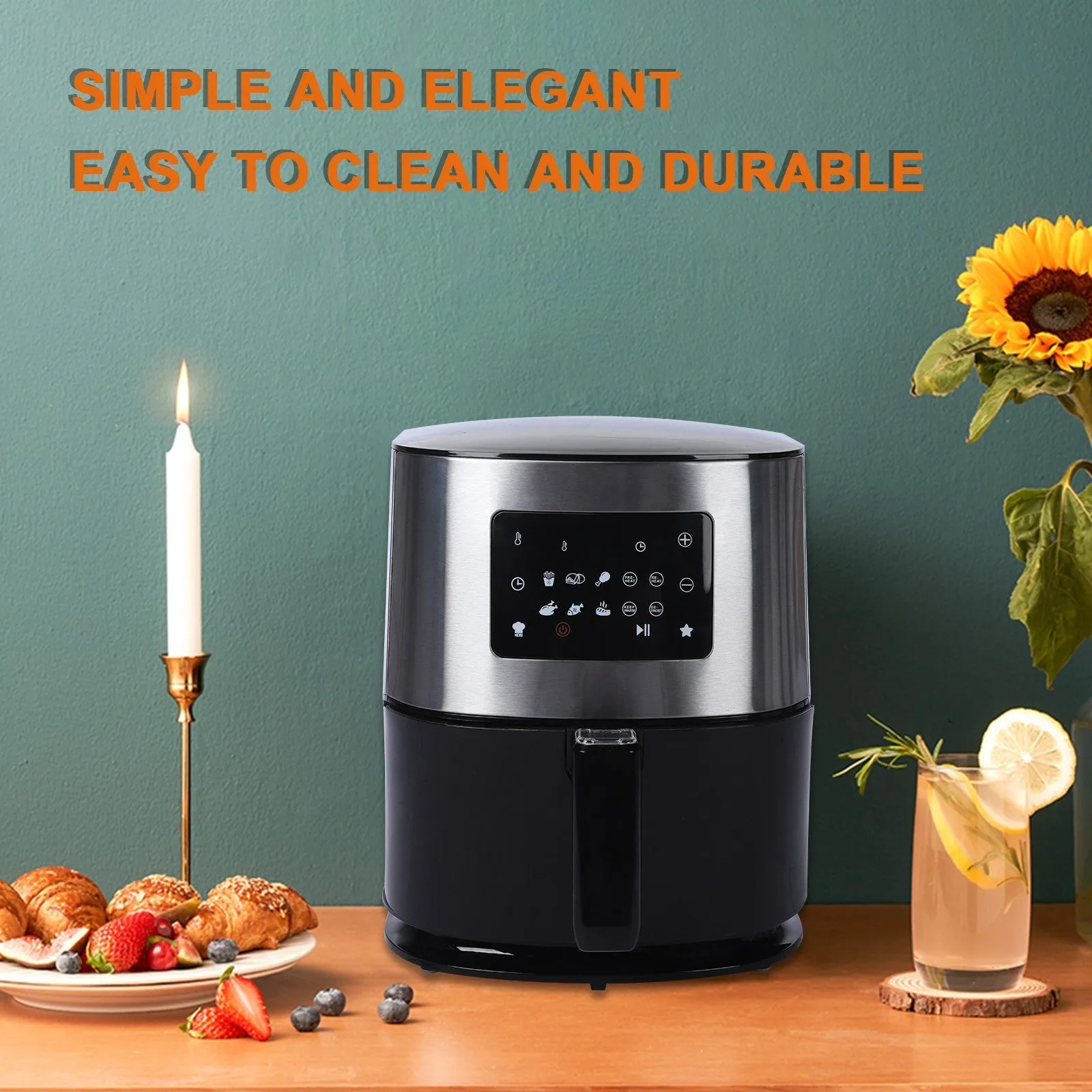 6L 1700W Digital Screen Air Fryer US Plug