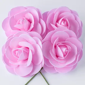 8-Inch Pink Ranunculus Foam Flower Backdrop Wall Decor, 3D Premade (4-PACK)  for Weddings, Photo Shoots, Birthday Parties and more