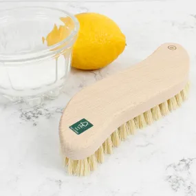 A Slice Of Green Wooden Scrubbing Brush - Plant-Based Bristles