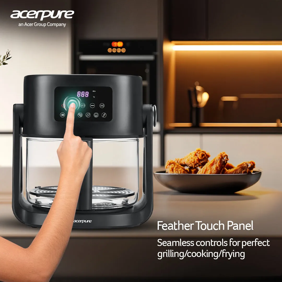 Acerpure Chef 2-in-1 Flip Air Fryer - KF754-70B KF1-2 in 1 Air fryer Black-AIL