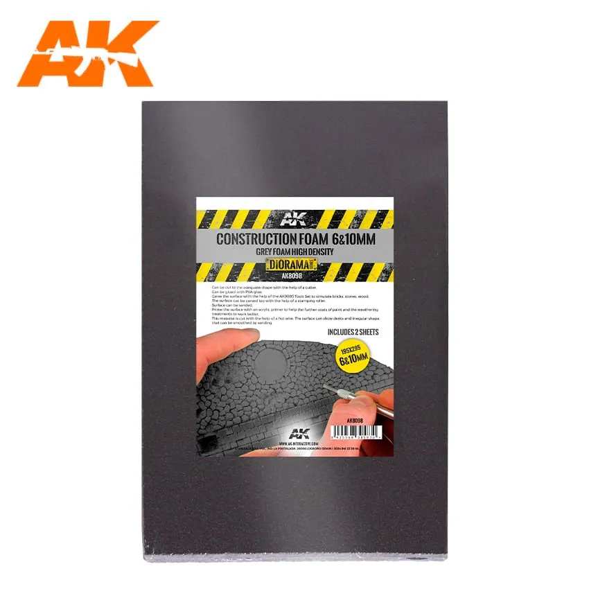 AK Interactive 8098 Construction Foam High Density 6 & 10mm