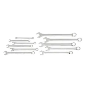 Apex Tool Group Long Pattern Combination Metric Wrench Sets, 12 Points, SAE, Chrome, 11 Pc., 81934