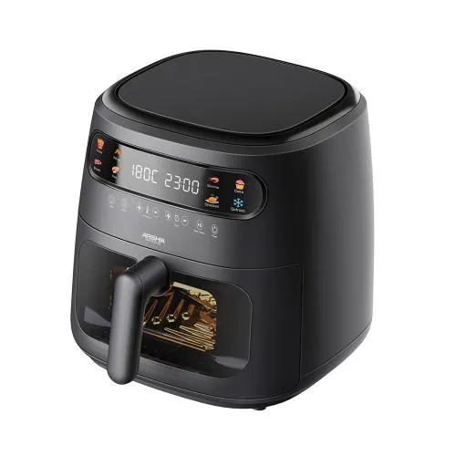 Arshia Air Fryer Rapid Air Technology, Window with Light, 8Programs, 8Lit, 1750Watts, Black