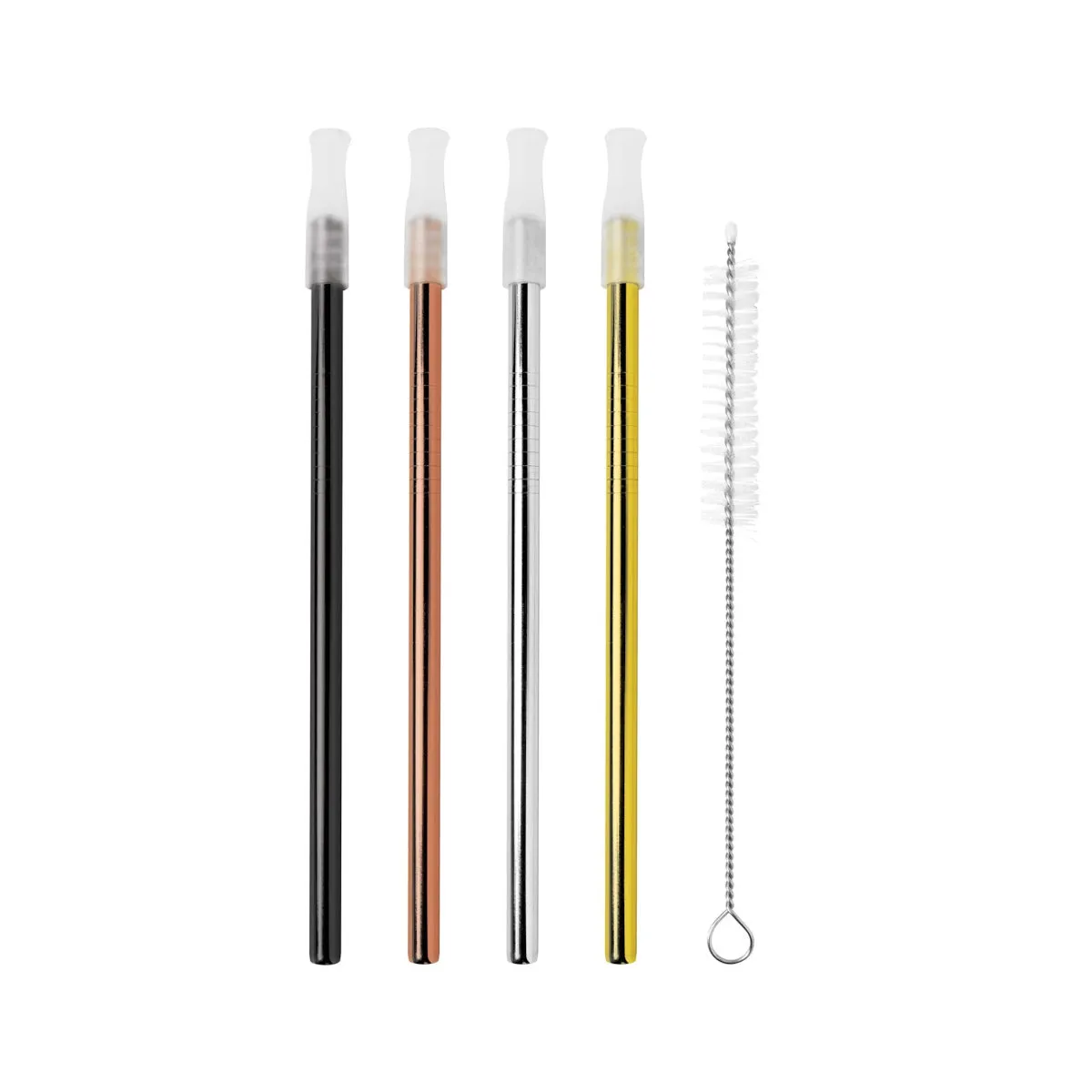 Avanti Cocktail Straws with Brush Set of 4