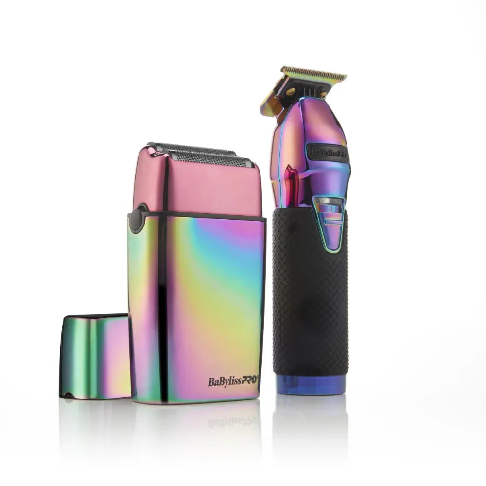 BaBylissPRO LimitedFX Iridescent Trimmer & Double-Foil Shaver Value Set (FXDUOFS2TRB)