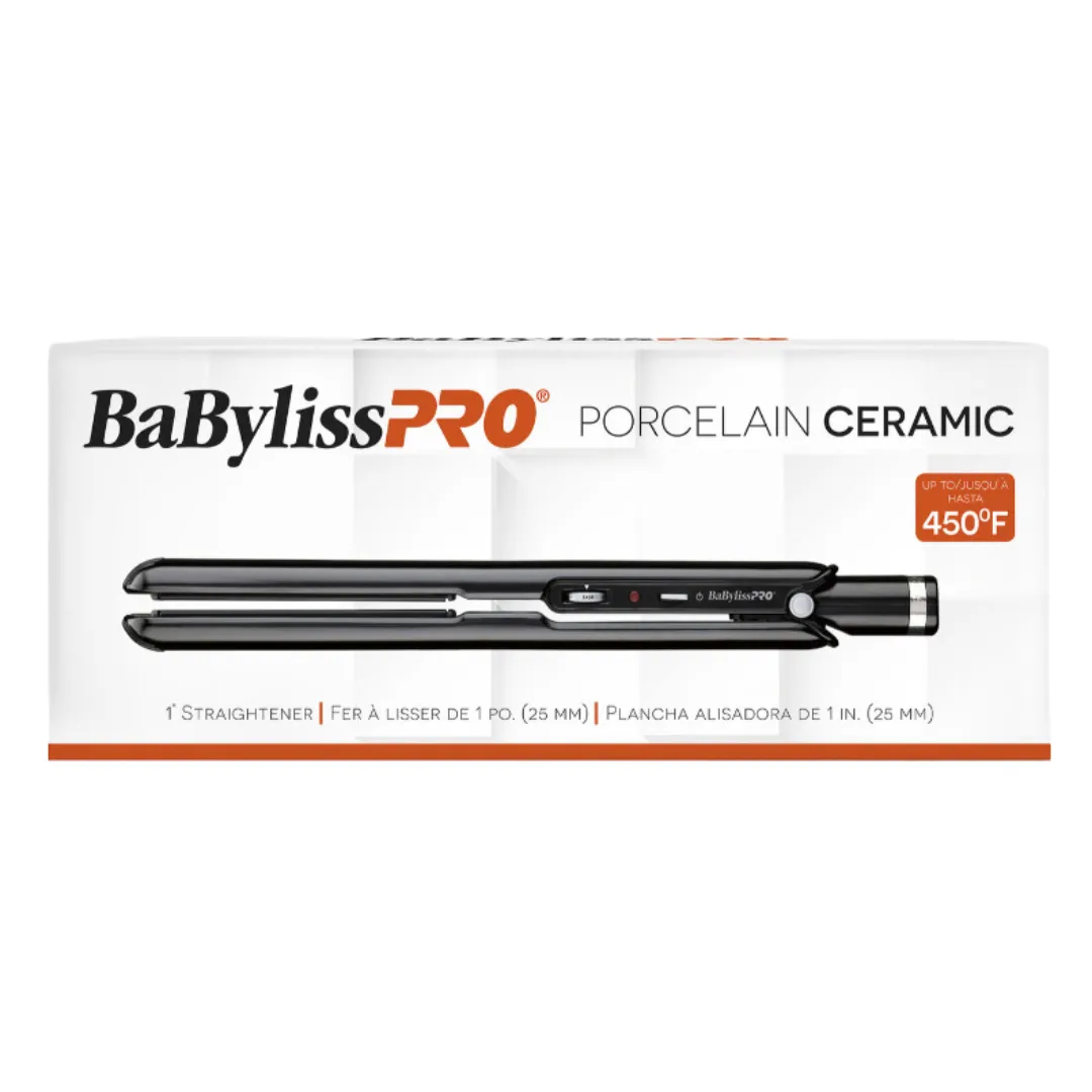 BABYLISSPRO® PORCELAIN CERAMIC 1" STRAIGHTENING IRON