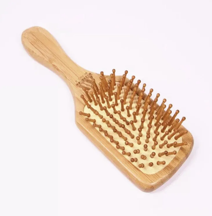 Bamboo Hair Brush Hairbrush Pneumatic Massage Comb Spherical Wooden Pins Healthy BMT03