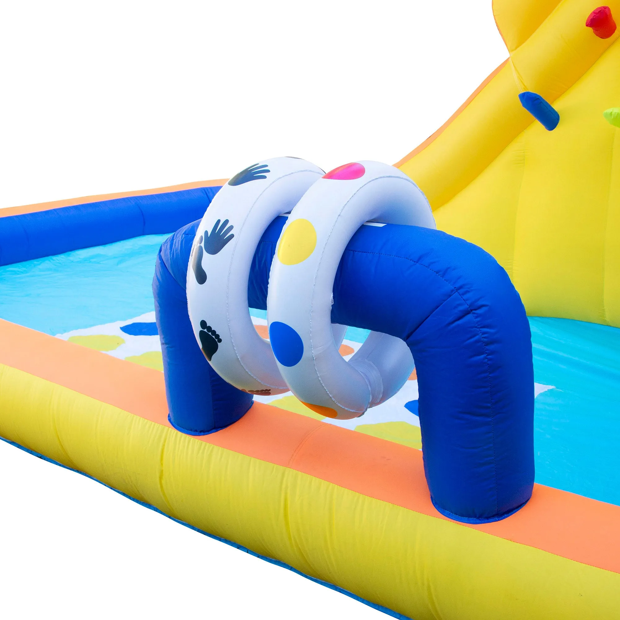 Banzai Inflatable Bounce House Water Game Park with Twister, Limbo, & Ring Toss