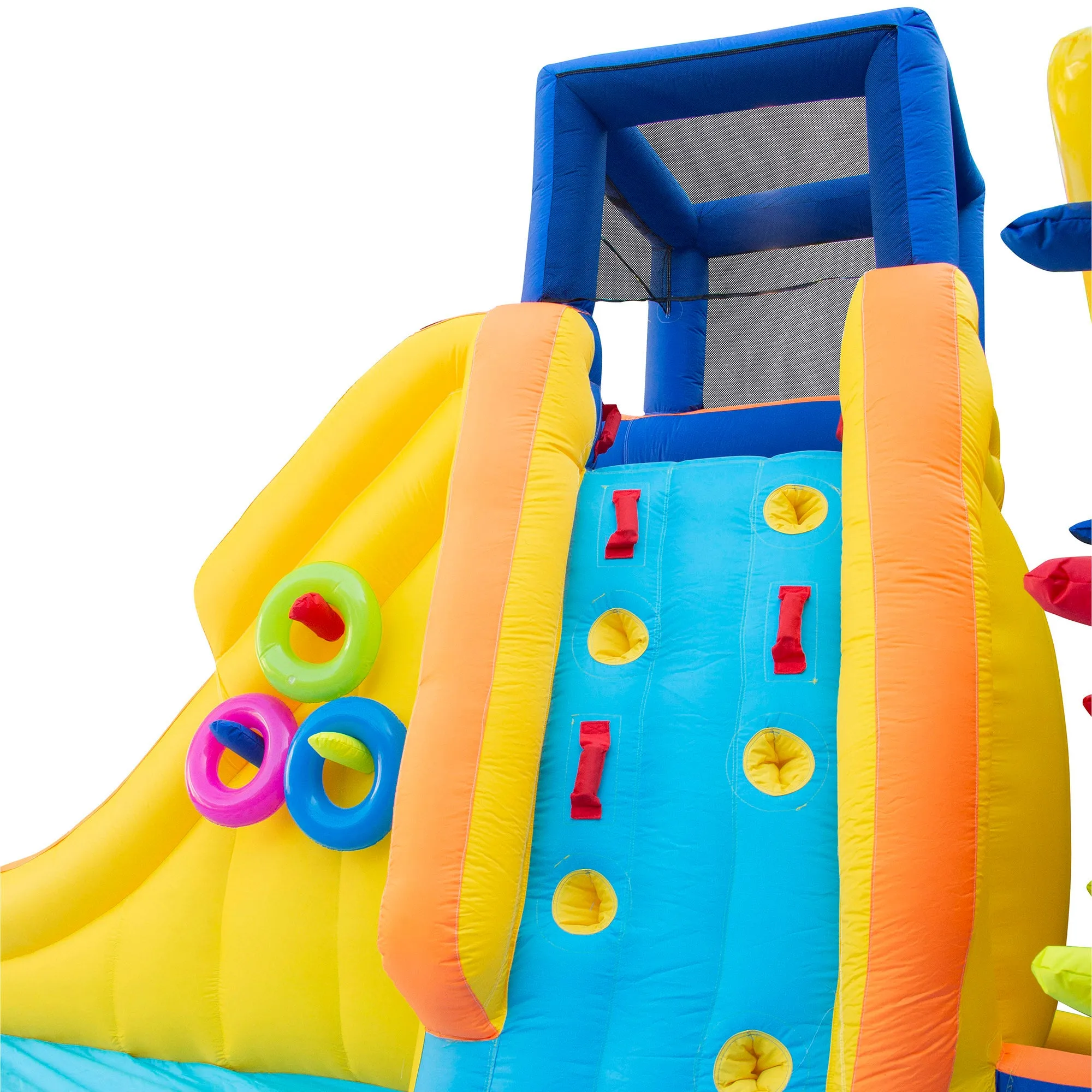 Banzai Inflatable Bounce House Water Game Park with Twister, Limbo, & Ring Toss