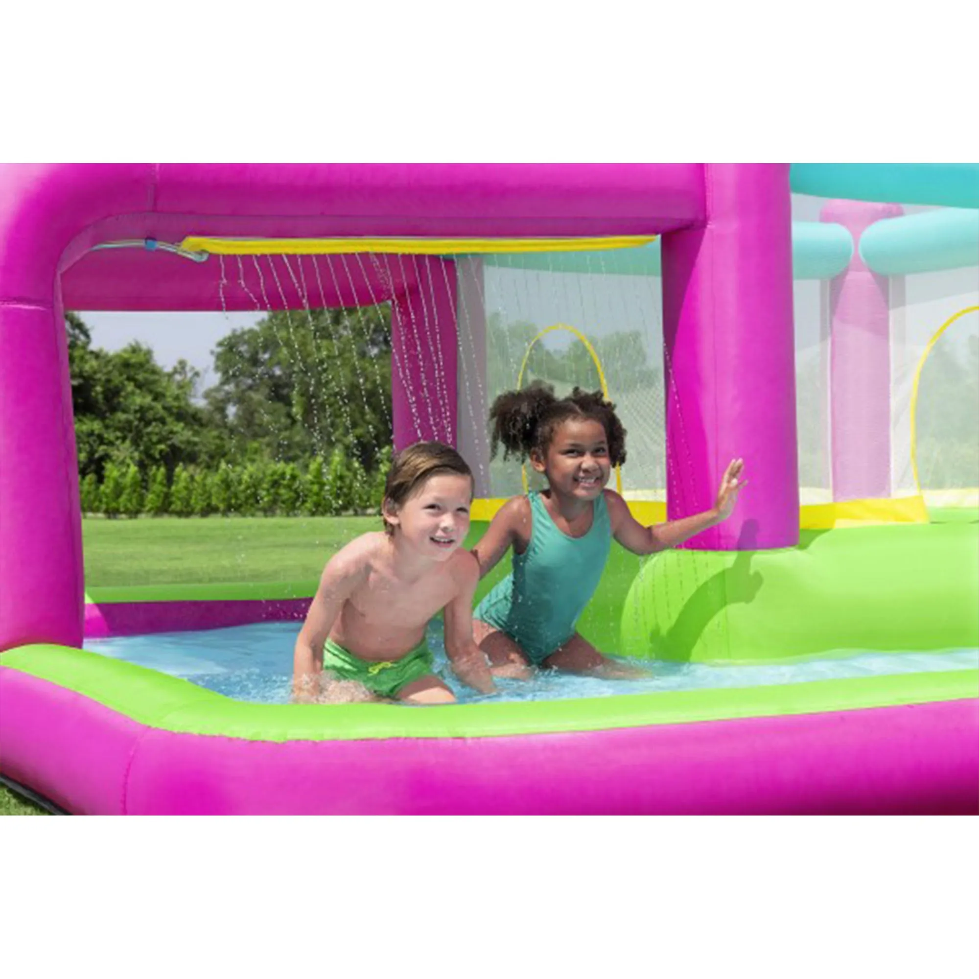 Bestway H2OGO! Bouncin' Bay Kids Inflatable Mega Water Park Outdoor Splash Pool