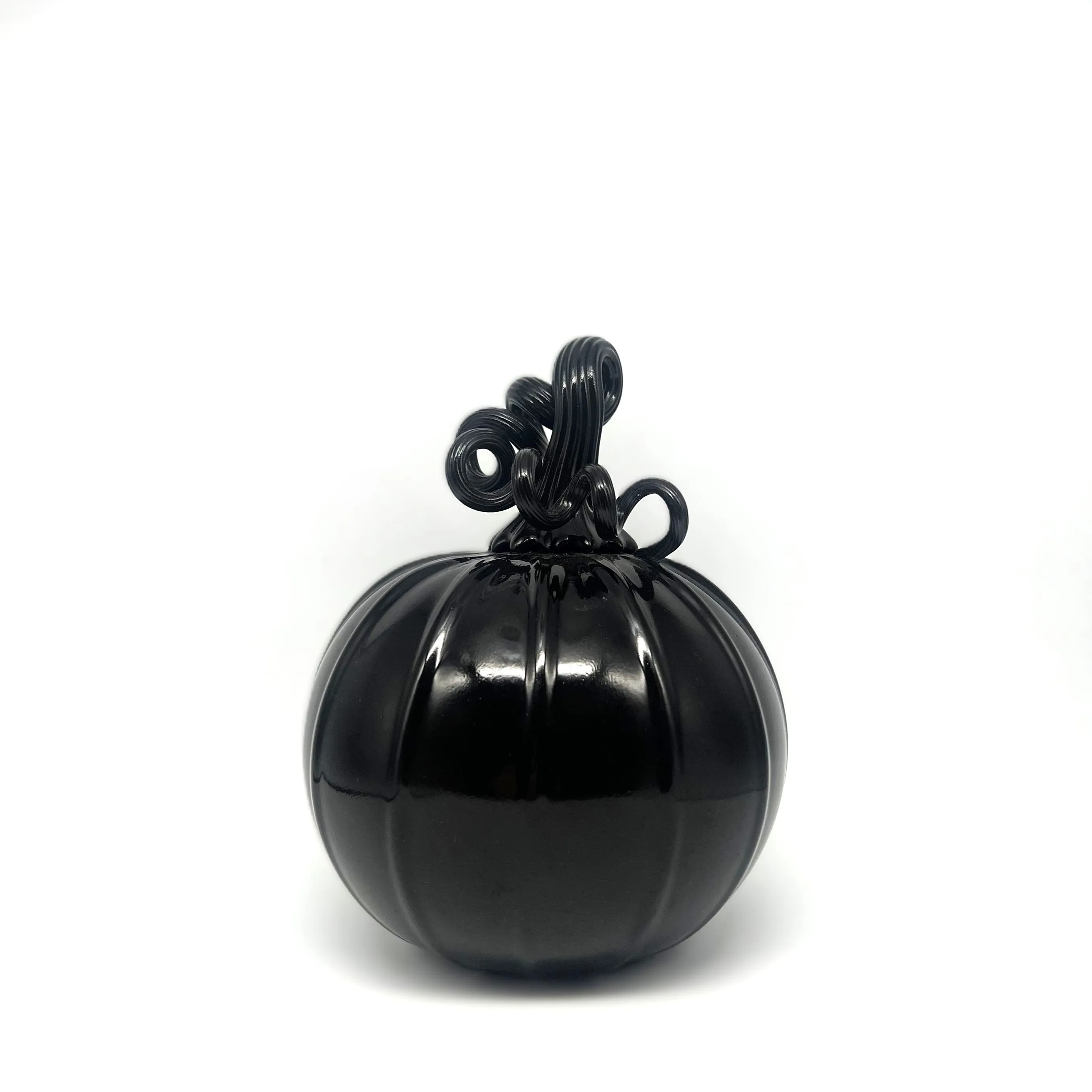 Black Enamel Pumpkin by Christopher Belleau