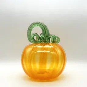 Blown Glass Orange Pumpkin by Christopher Belleau