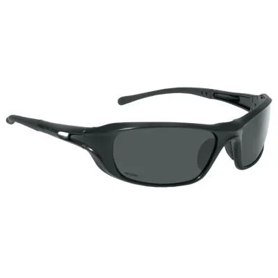 Bolle Shadow Series Safety Glasses, Polarized Lens, Anti-Scratch, Black Frame, 40061