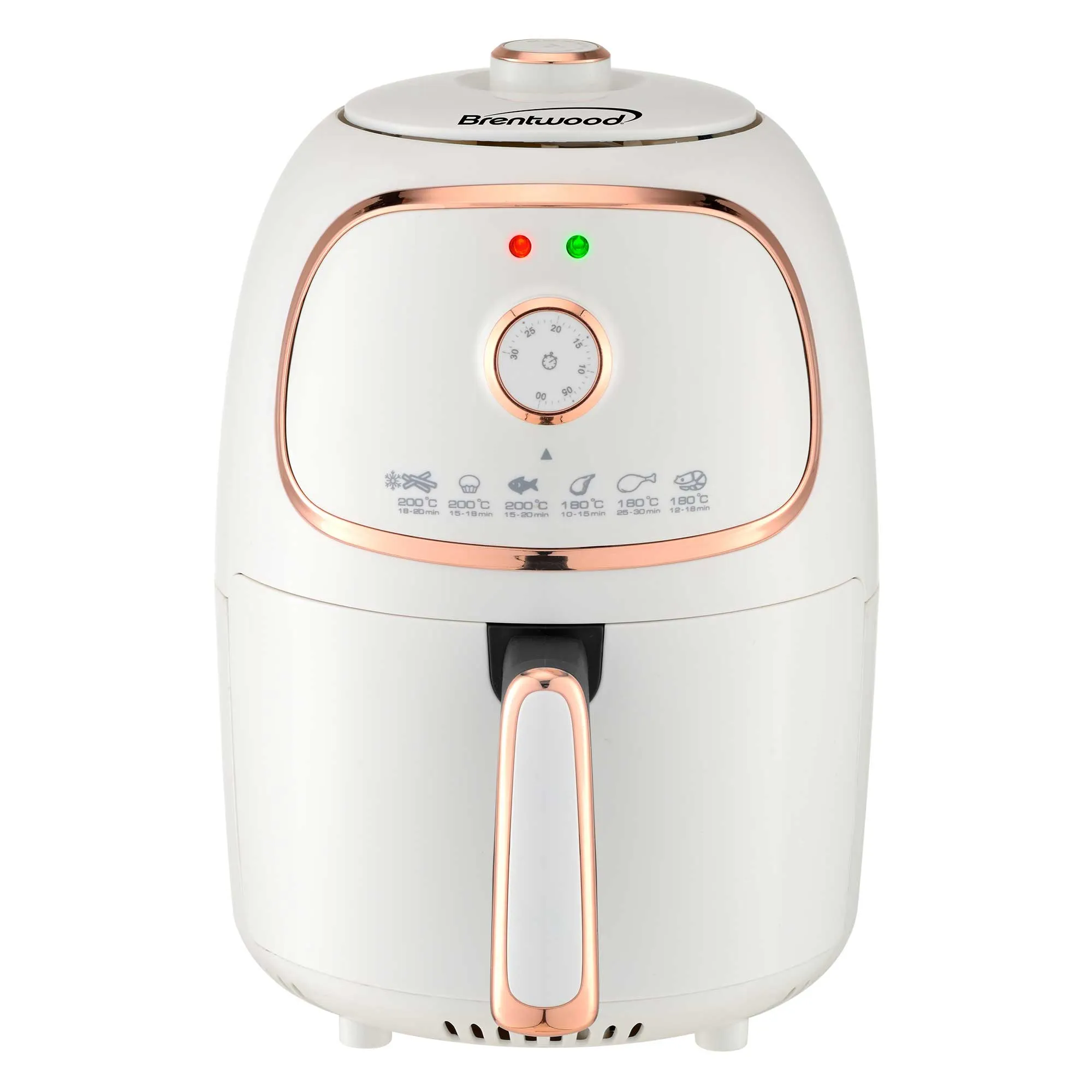 Brentwood AF-202W 2-Quart Small Electric Air Fryer, Timer & Temp. Control