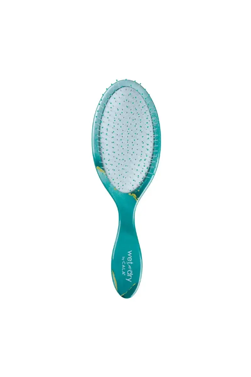 CALA Wet-N-Dry Detangling Hair Brush - Blue Swirl