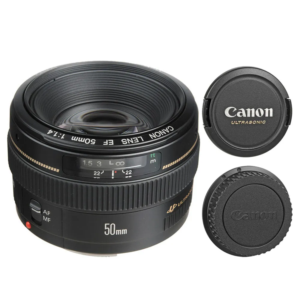 Canon EF 50mm f/1.4 USM Autofocus Lens   32GB Accessories for T2i T3i C100 XTI