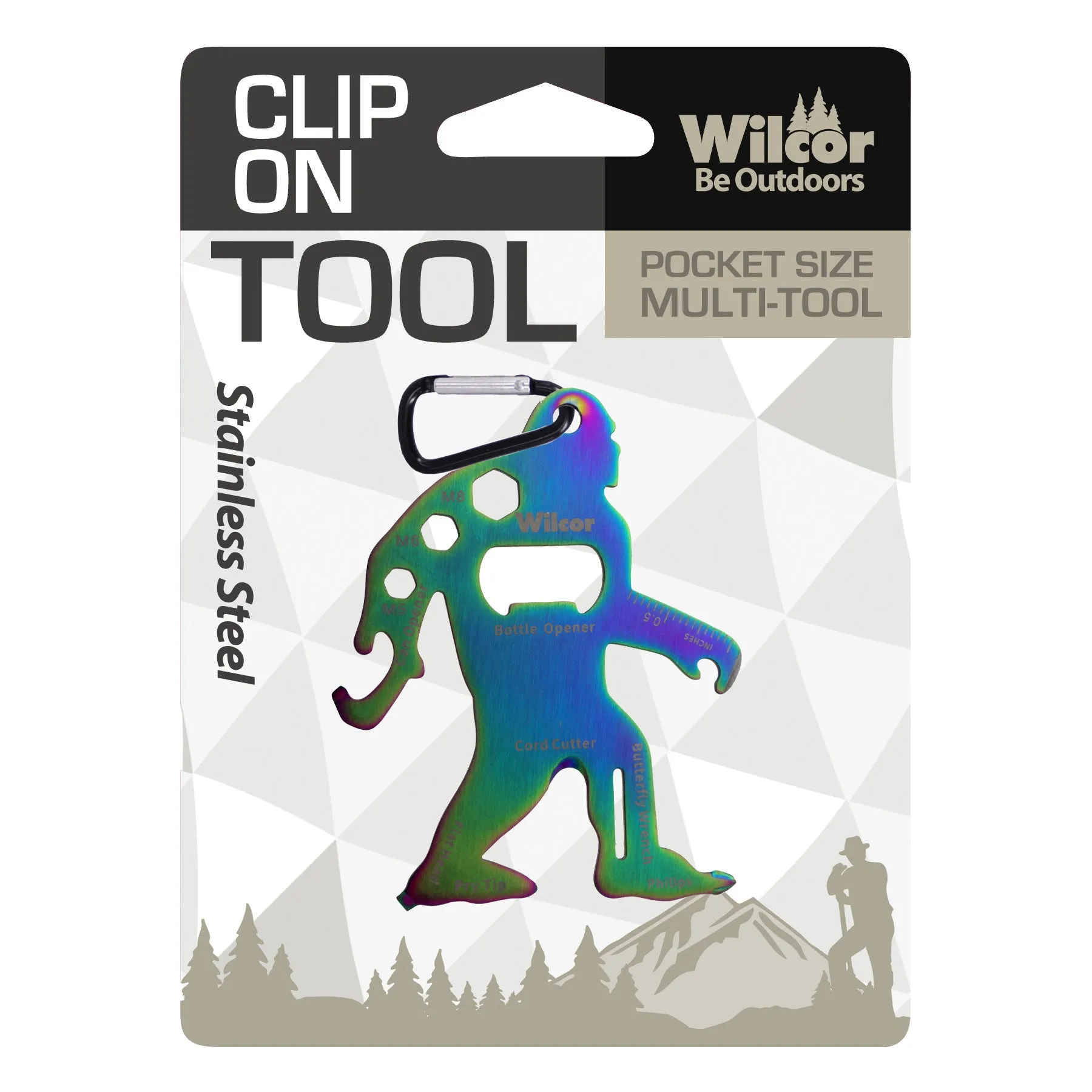 Carabiner Clip On Tool--Bicycle, Big Foot and Dog