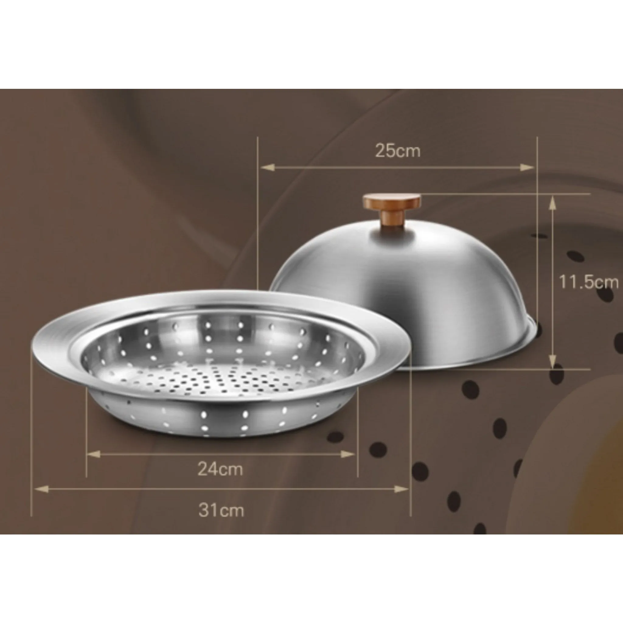 Casaeni Stainless Steel Dome Steamer Set, 28cm - 🏆 #50 - Kitchen Essentials - Best of December