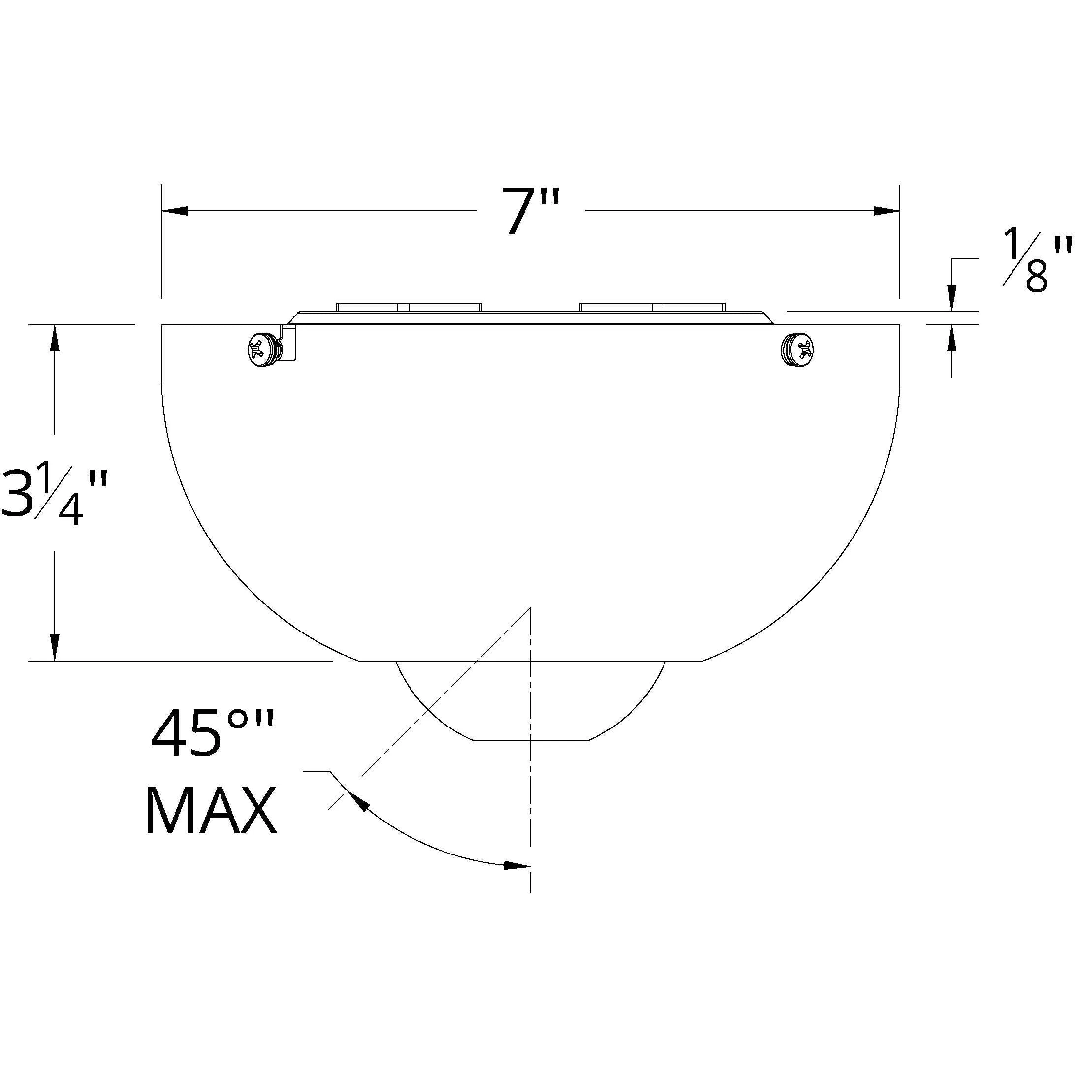 Ceiling Fan Slope Ceiling Kit for Slopes up to 45 Degrees