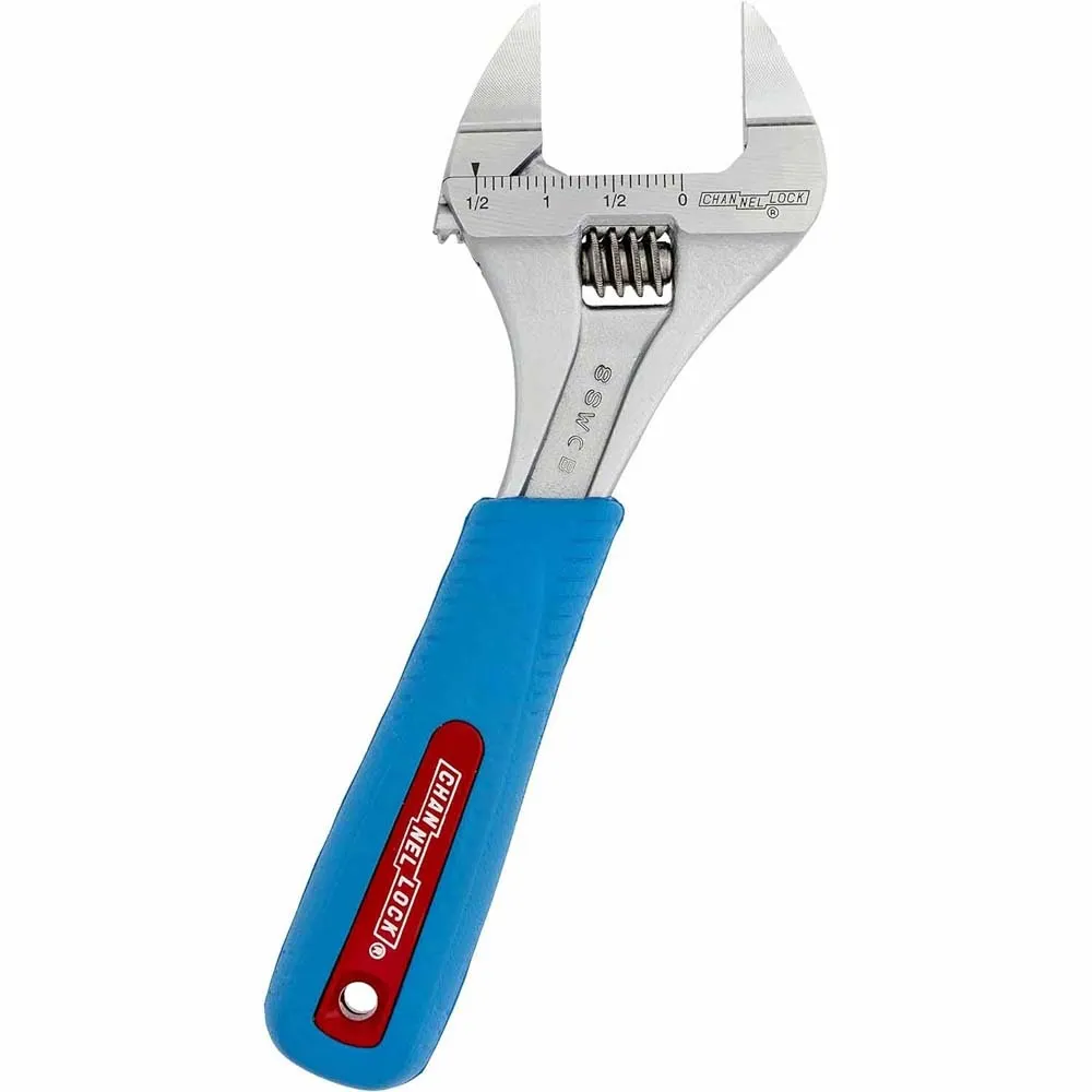 Channel Lock 8SWCB 8" Code Blue Wideazz Sliw Jaw Adjustable Wrench