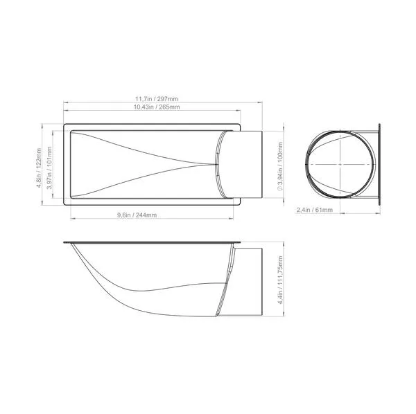 ChillOut 4" Carbon Fiber 90º Air Plenum