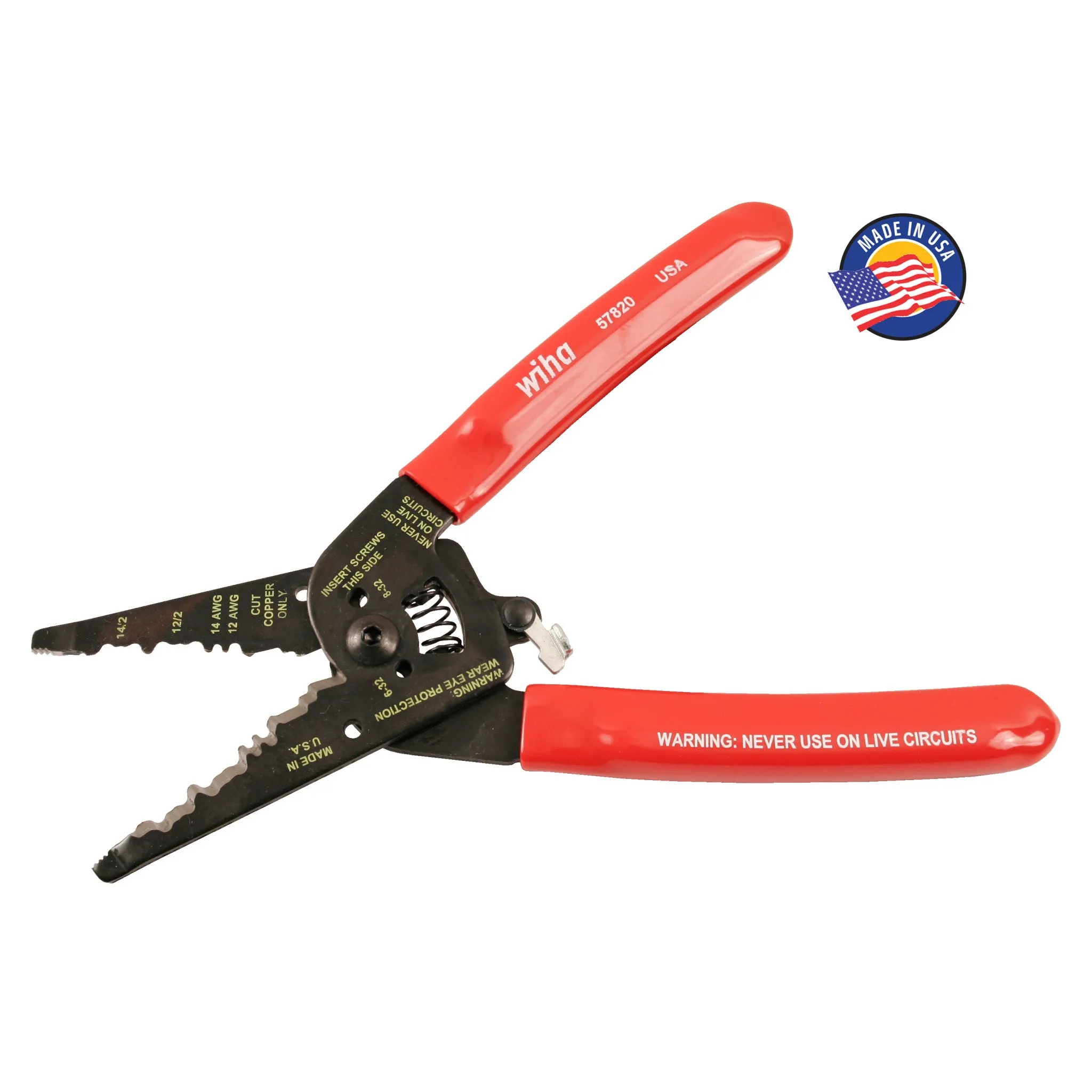 Classic Grip Wire Strippers Dual NM-B Cable 7.75"