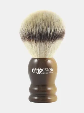 C.O. Bigelow Synthetic Silver Tip Fiber Shave Brush- Horn Handle