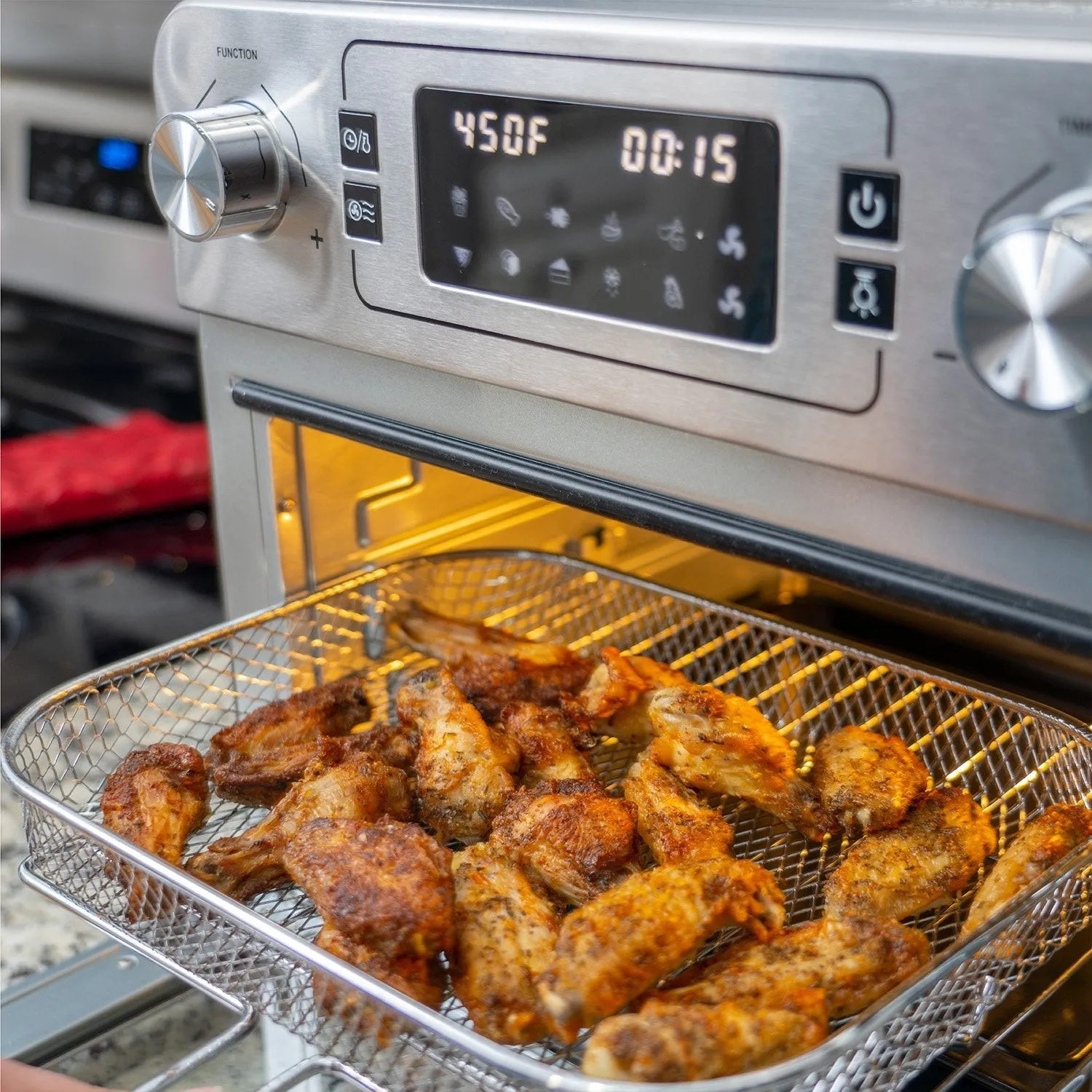 Deco Chef 24QT Stainless Steel Countertop Toaster Air Fryer Oven with Accessories