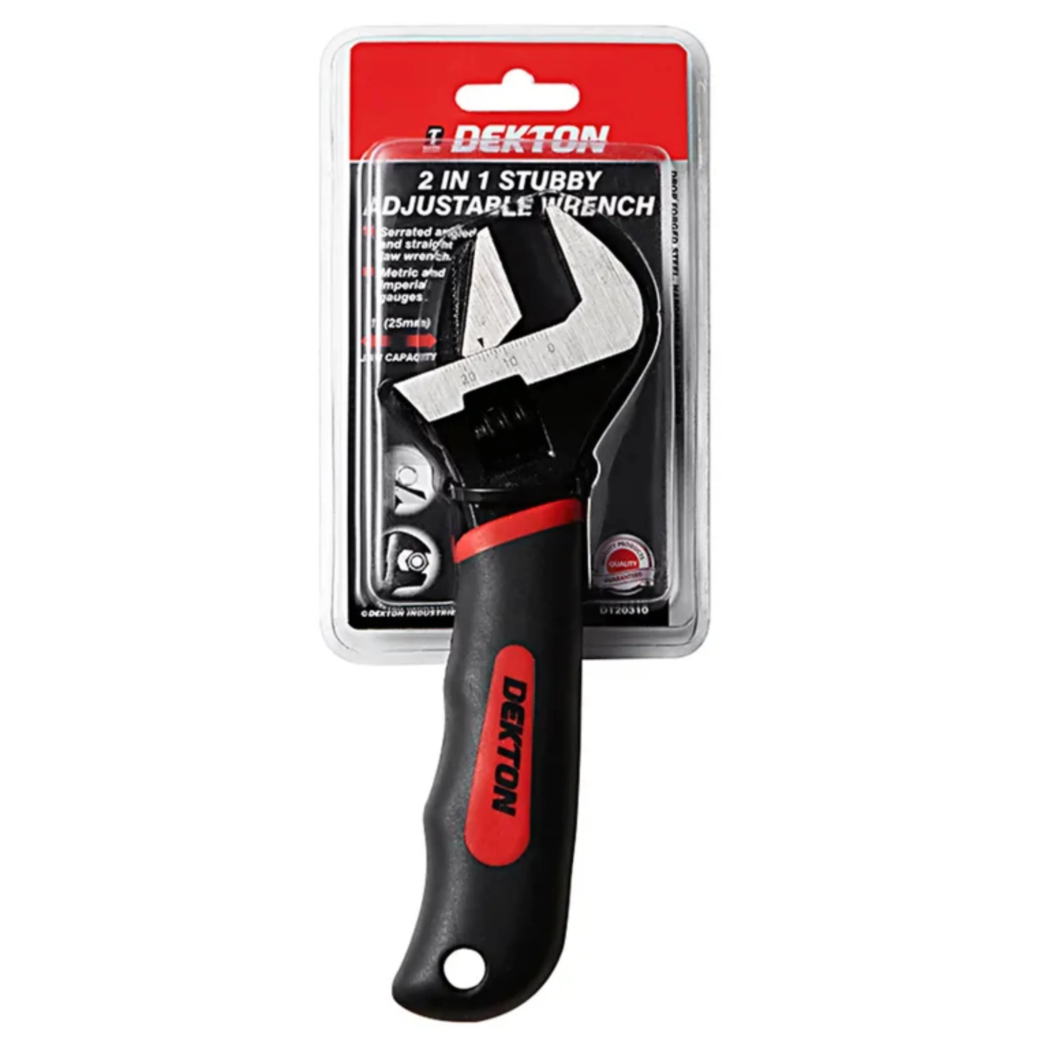 DEKTON 2-in-1 Stubby Adjustable Wrench