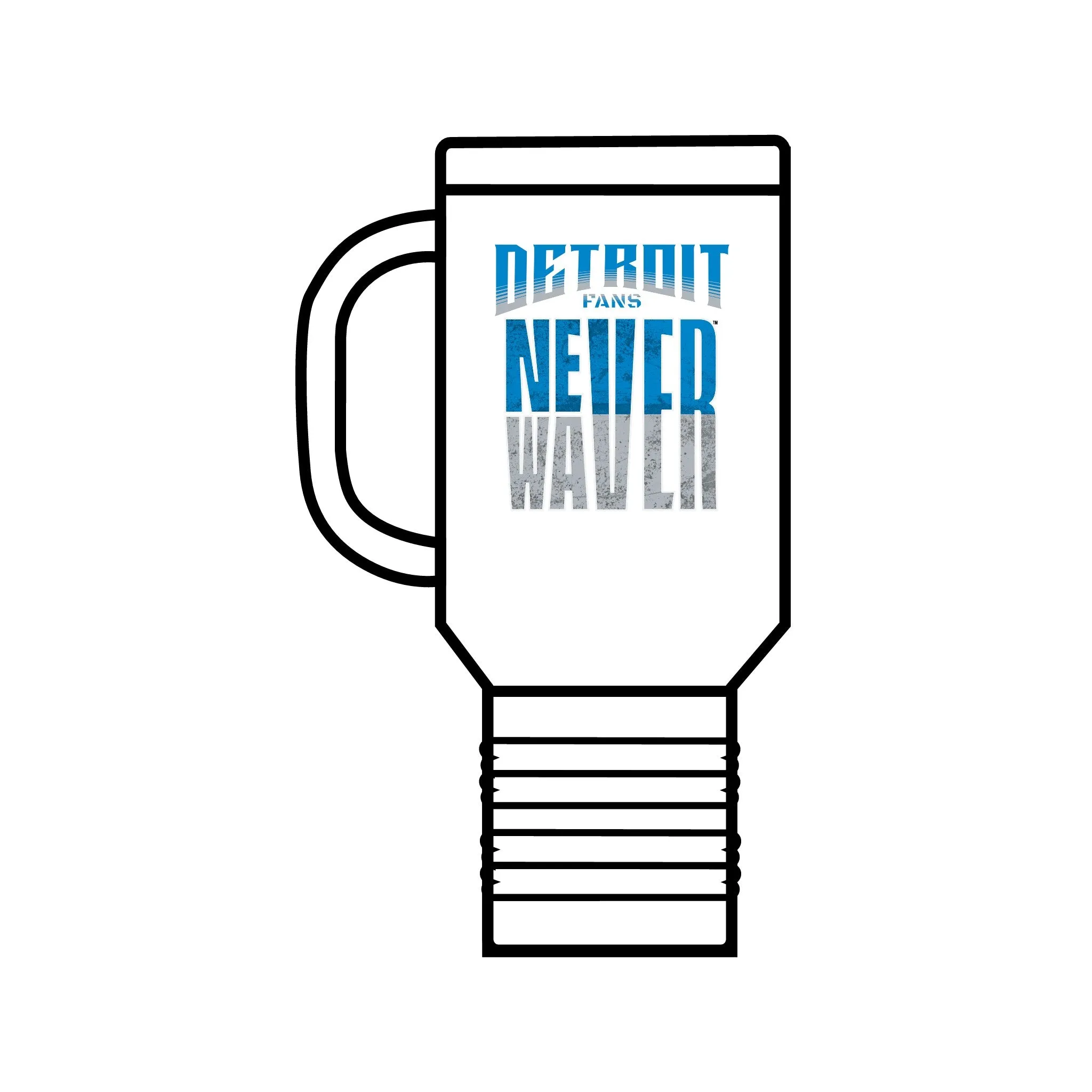 Detroit Fans Never Waver Insulated Travel Mug, 40oz