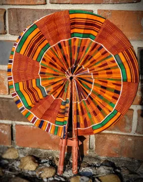 Dhakirah African Print Kente Fan-DPPF304