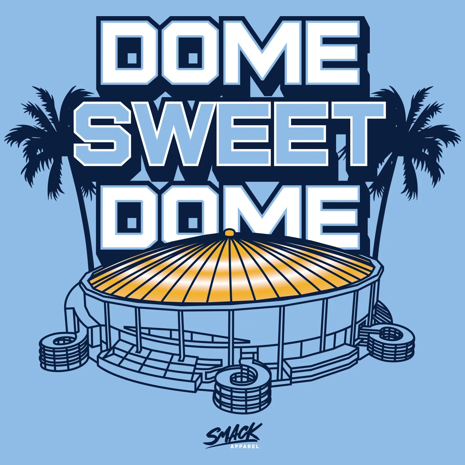 Dome Sweet Dome T-Shirt for TB Baseball Fans (SM-5XL)