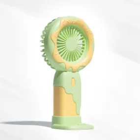 Doughnut Fan with Phone Stand - Green