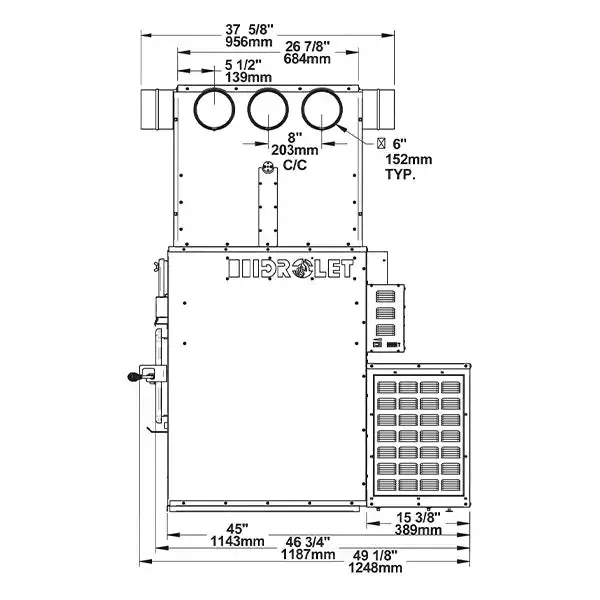 Drolet DF02001 Tundra II CSA Certified 2,500 Sq. Ft. Wood Furnace New Canada Only