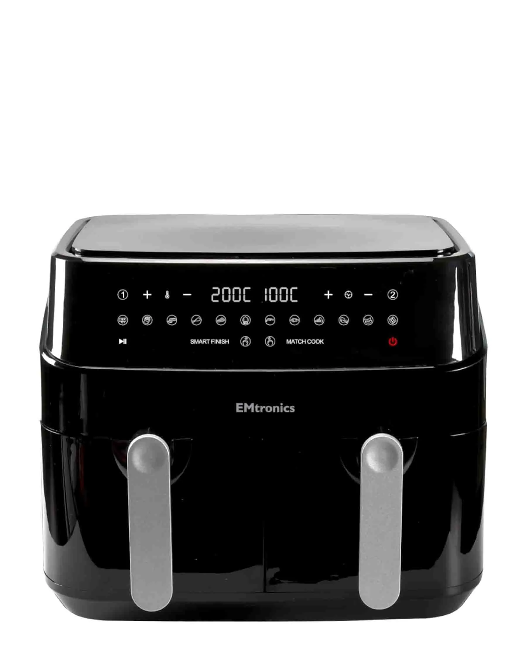 EMtronics Digital 9L Air Fryer Double Basket Smart Cook Air Fryer - Black