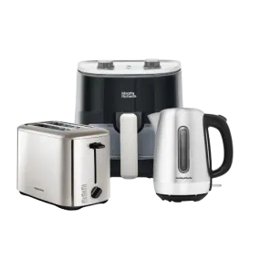 Equip SS Kettle, Toaster & Manual 3.5 Litre Air Fryer Bundle