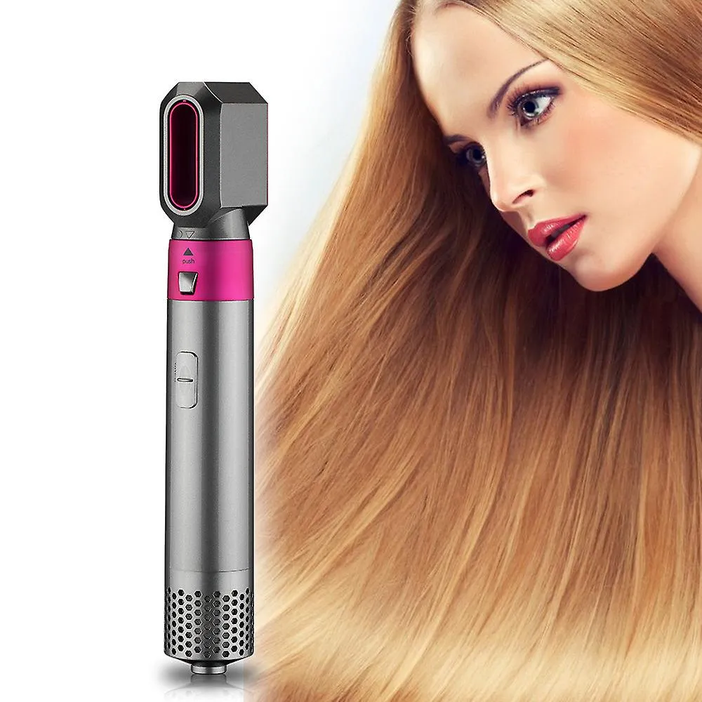 EU Plug with Carton Box Pink 5 In 1 Multi Functional Hair Dryer Comb Straightening Iron And Curling Rod Fa1284