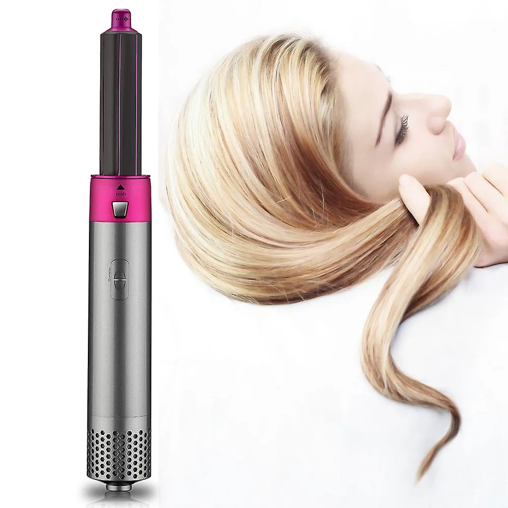 EU Plug with Carton Box Pink 5 In 1 Multi Functional Hair Dryer Comb Straightening Iron And Curling Rod Fa1284