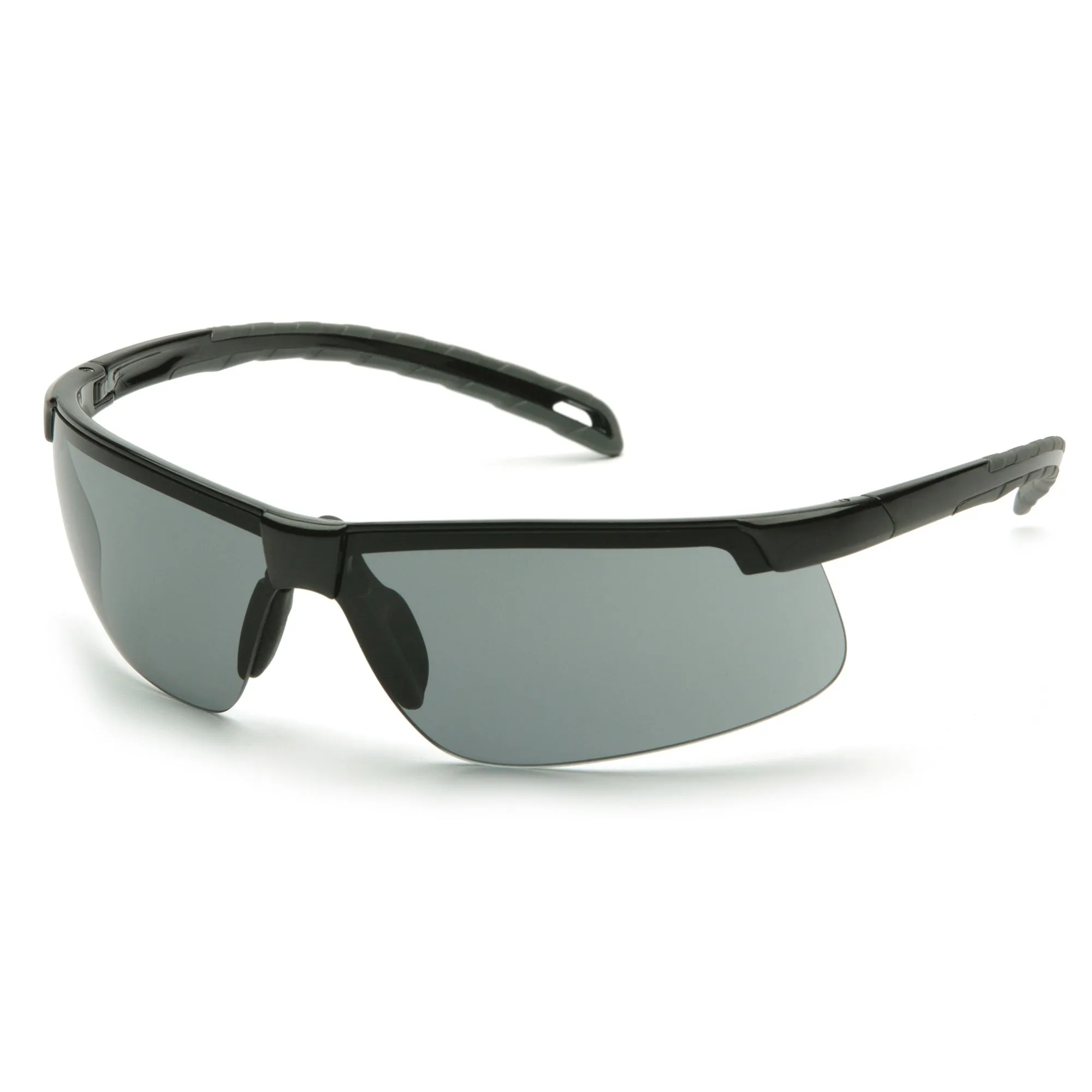 Ever-Lite Safety Glass, Gray H2MAX Anti-Fog Lens with Black Frame, SB8620DTM, 1 Pair