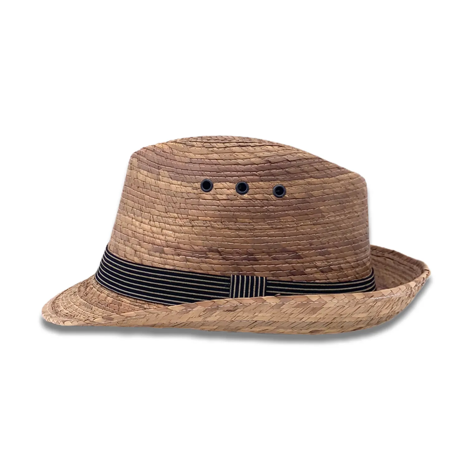 Fedora Palm Hat- Burnt Sahuayo Palm 5