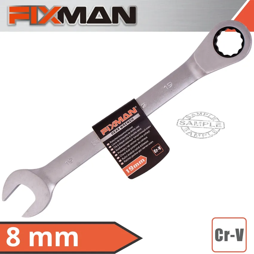 FIXMAN FIXMAN COMBINATION RATCHETING WRENCH 8MM FIX B1301